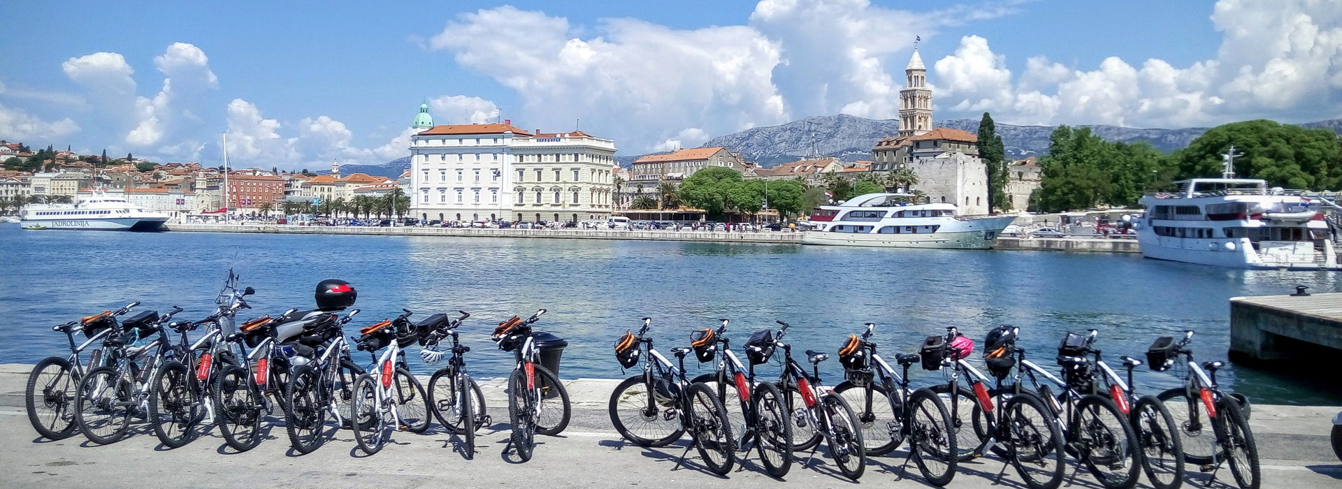 Cycling on the Dalmatian Coast guided holiday - Split waterfront