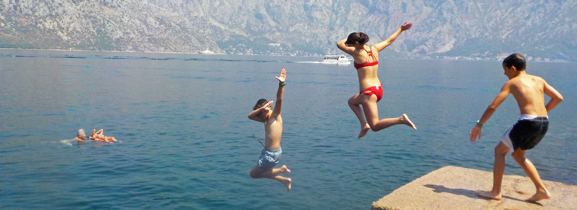 Luxury Family Holiday in Montenegro - Swimming time